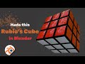 Made this Rubick's Cube Using Blender || Basic Blender Modeling || 3d Animation