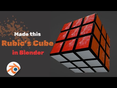 Made this Rubick's Cube Using Blender || Basic Blender Modeling || 3d Animation
