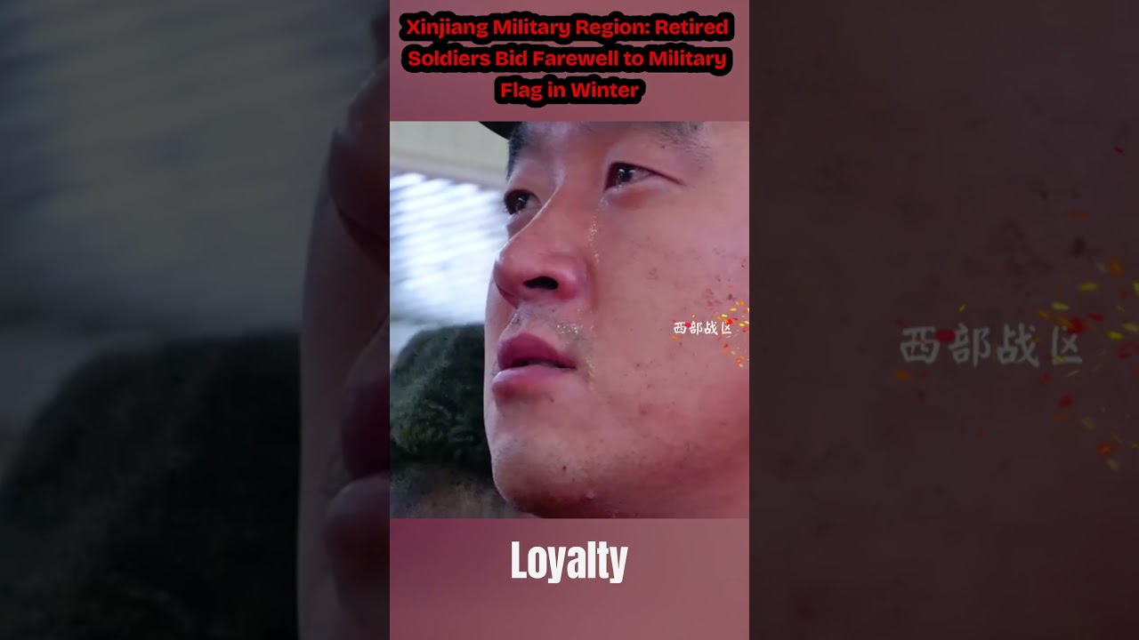 Retired Soldiers Show Loyalty: Emotional Farewell to Military Flag in Winter