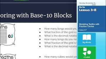 Nov. 9- Lesson 3.9 Model Decimals with Base 10 Blocks