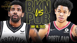 Brooklyn Nets vs Portland Trail Blazers Full Game Highlights | Jan 10, 2022 | FreeDawkins