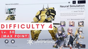 [Snowbreak: Containment Zone] Neural Simulation - Joseph The Bison (Difficulty 4 level 50) #Week2
