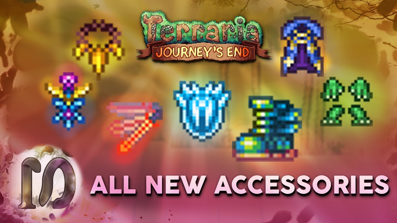 ALL NEW ACCESSORIES / WINGS Terraria 1.4 Journey's End - to Get/ Craft All New Accessories -
