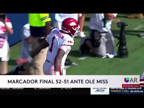 Los Hogs pierden 51 52 ante Ole Miss