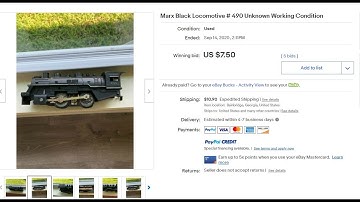 MARX 490 / DOUBLE REDUCTION MOTOR / EBAY $ 7.50 / REASSEMBLED AND RUNNING LIKE NEW