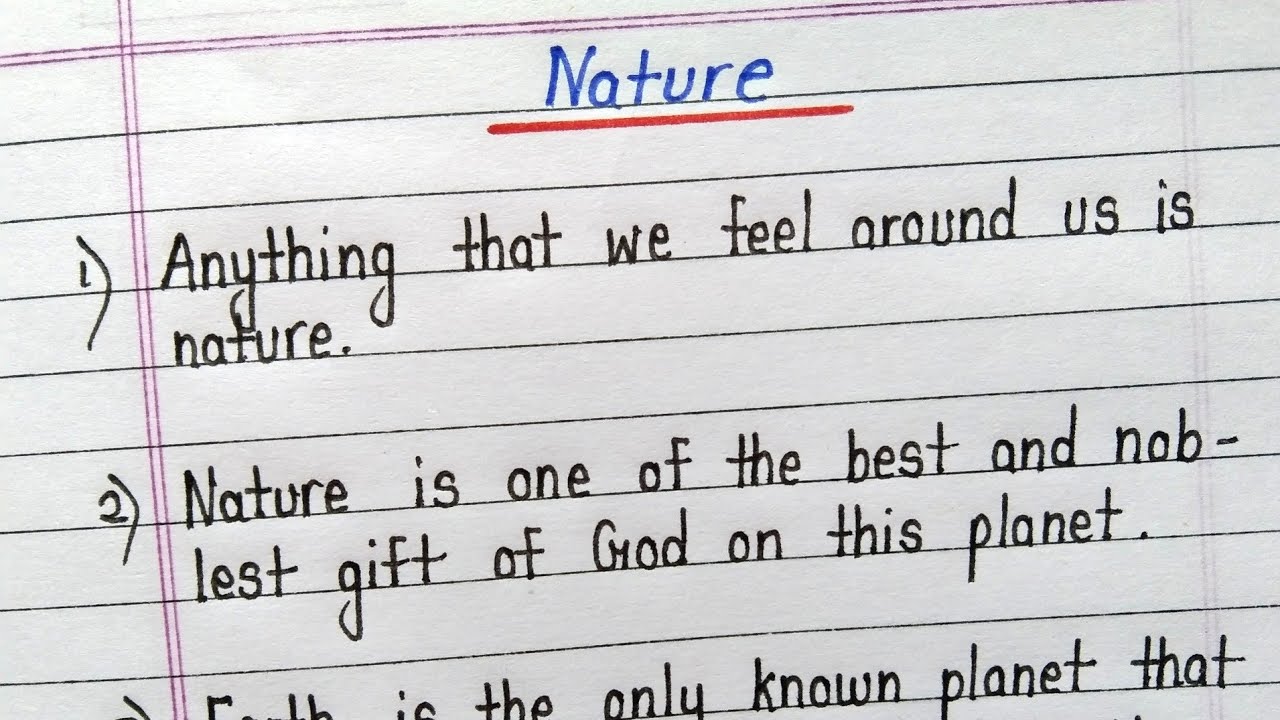 nature essay 10 lines