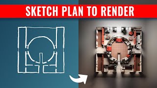Instant Sketch Plan To 3D Render With Lookx Ai