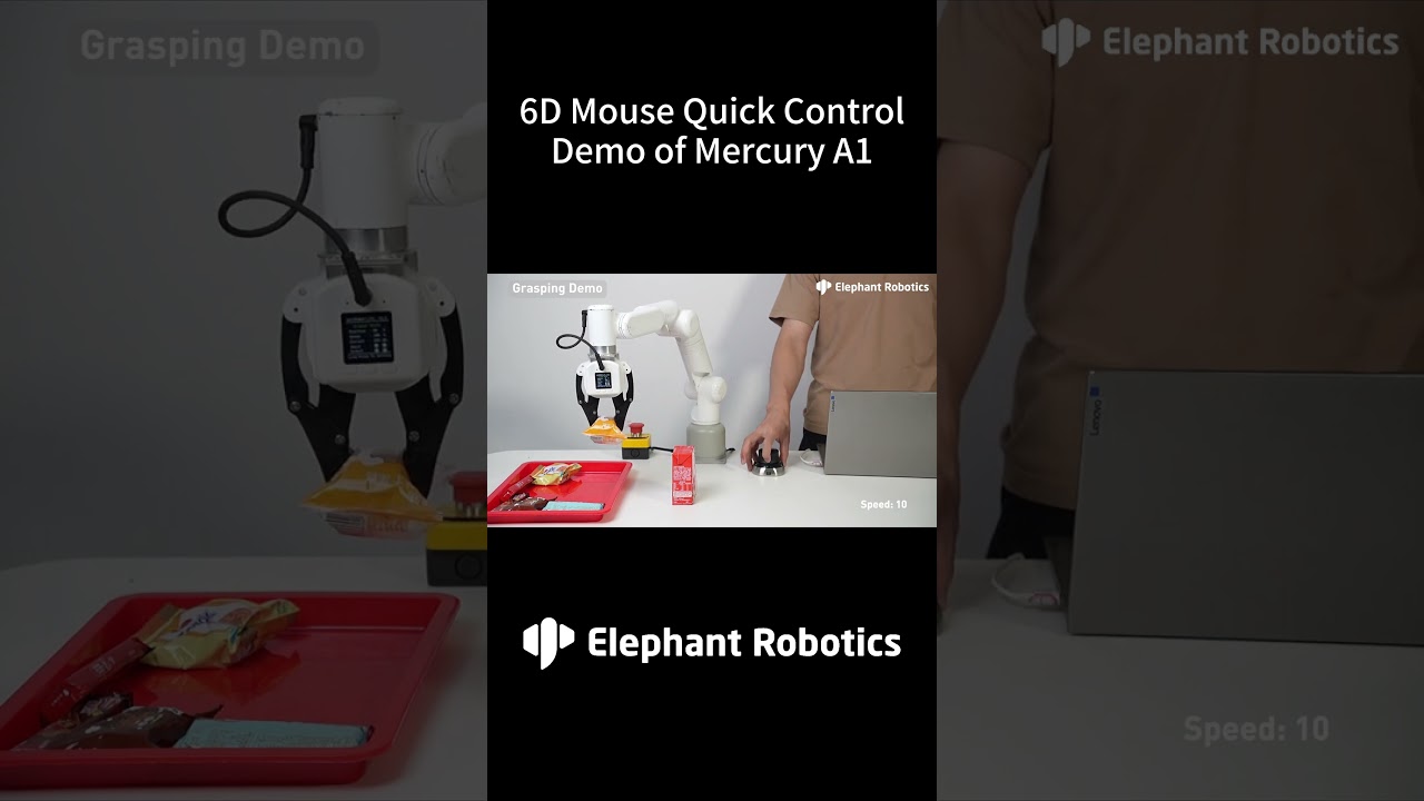 Mercury A1 | Check out how a 6D mouse can effortlessly control the 7-axis #robot #technology #stem
