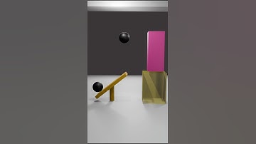 Satisfying seesaw chain reaction cube breaking animation #3dart #satisfying #3danimation #blender