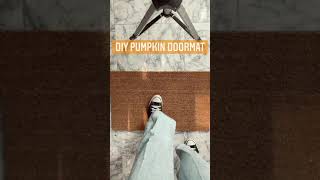 Stenciled Pumpkin Doormat! - Fall porch decorating idea DIY