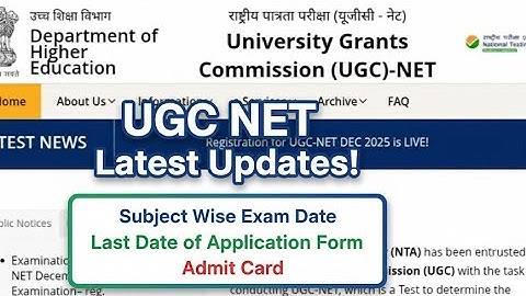 UGC NET DEC 2025 / JAN 2026 Exam Update & Preparation Strategy । Ugc Net  Exam Date & Admit Card