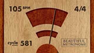 105 BPM 4/4 Wood Metronome HD