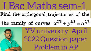 problem on orthogonal trajectories in telugu@maths naresh eclass