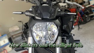 How To Install Blinkers (Front and Rear) and Change the Headlight Bulb on a 2015-2016 FZ-07 by Boss Adams Garage 10,187 views 2 years ago 19 minutes