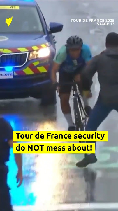 🤕 Security HITS fan! That’s GOT TO hurt! #shorts #tourdefrance
