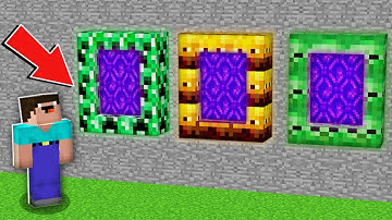 Minecraft NOOB vs PRO: WHICH RAREST MOB PORTAL CHOOSE NOOB CREEPER VS ZOMBIE VS BLAZE 100% trolling