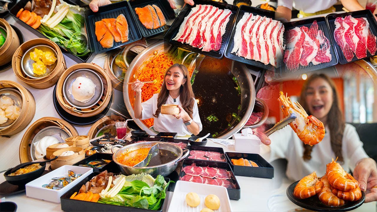 ဒင်းဆမ်းနဲ့ဟော့ပေါ့ Premiumဘူဖေး-559Baht All-You-Can-Eat Dim Sum & Hot Pot Buffet in Bangkok