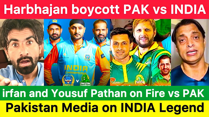 pakistan reaction on harbhajan singh boycott | india legend vs pakistan legend | irfan pathan 
