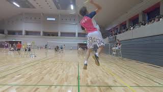 バドミントン シングルス試合 ハイライト1/badminton singles game highlight nice angle1