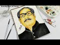 How to draw bongobondhu ll watercolor painting ll drawing diary of zareen