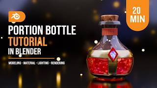 Create a Potion Bottle in 3d - Blender | Beginner Tutorial