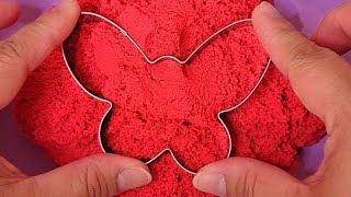 ASMR Clay Sand is live! | Satisfying Cutting Shape Sand Sounds | Kinetic Sand 🦖🐘🦋🦋 #shorts #asmr