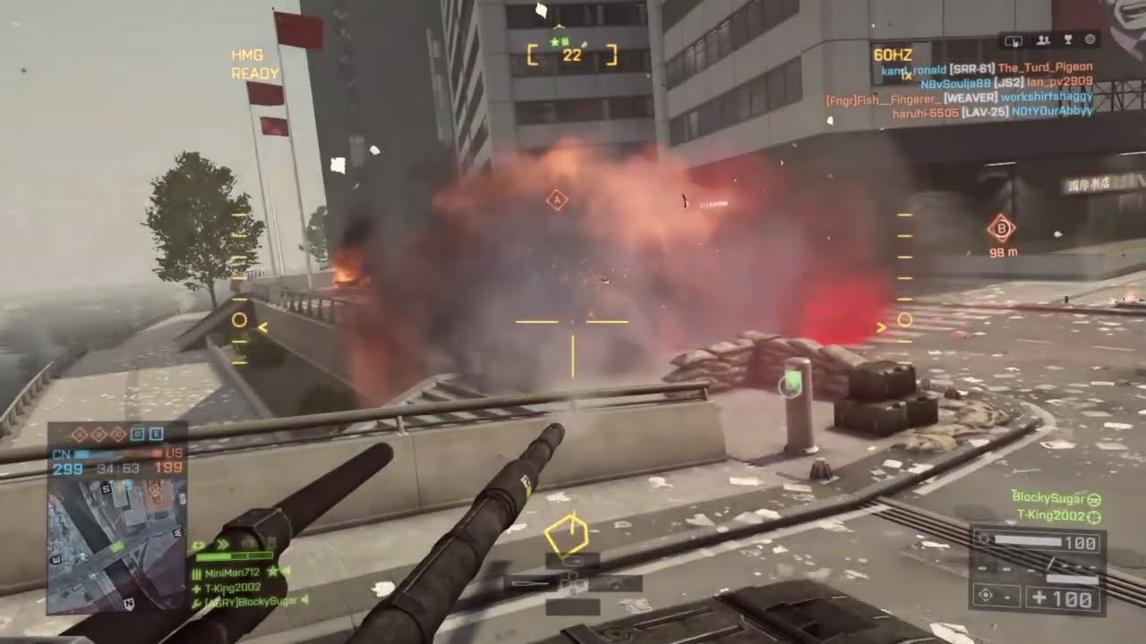 Battlefield 4: 11-0 Tank Gunner Gameplay