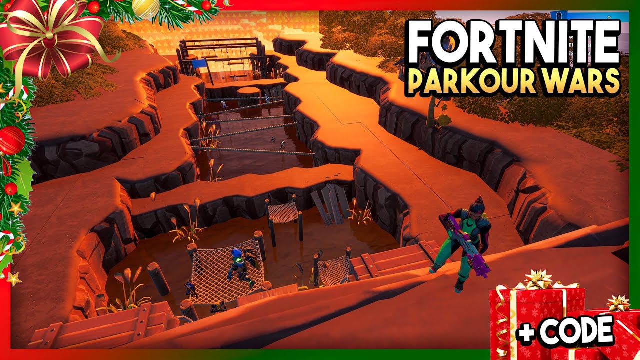 FORTNITE KERST SPECIAL - SWAMP PARKOUR WARS! #10 (+ CODE)