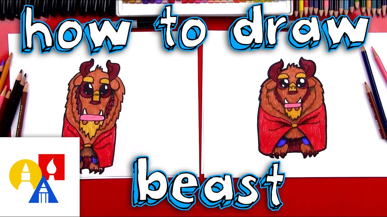 How To Draw Cartoon Beast From Beauty And The Beast Youtube