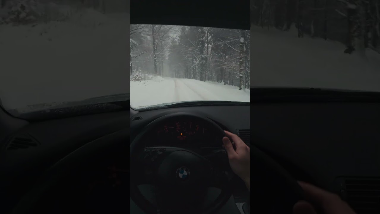 BMW E39 523i POV snow street drift