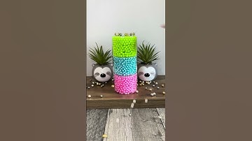 Tower of Beads Reverse Video ASMR 🩷💙💚 #satisfying #asmr #shorts