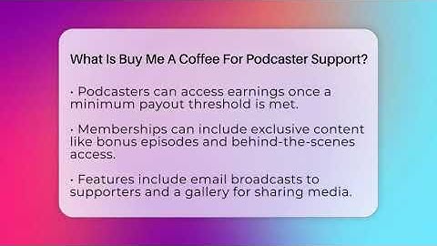 What Is Buy Me A Coffee For Podcaster Support? - Modern Podcaster Hub