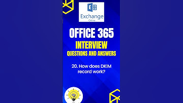 How does DKIM record work, Office 365 Interview questions and answers #shorts #interview #office365