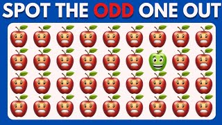 FIND THE ODD EMOJI OUT by Spotting The Difference #27| #emoji #emojichallenge #emojipuzzle#emojigame