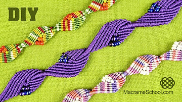 Diamond Leaf Bracelet - Macrame Tutorial