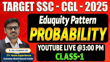 SSC- CGL- Eduquity pattern - Probability Class -1 by Rajkumar Sir  || EVEREST COACHING POINT