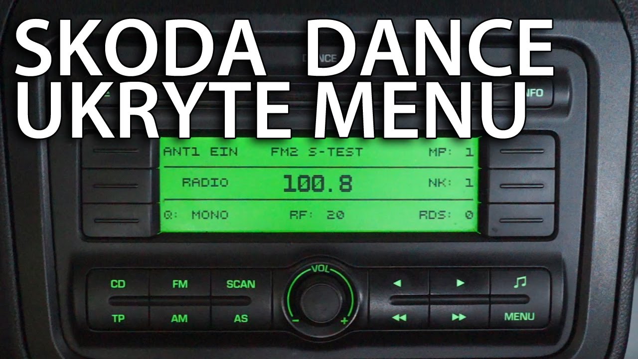 Ukryte menu serwisowe radio Dance Skoda (Fabia Roomster