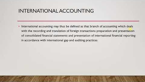 international accounting
