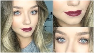 Soft Smokey Eyes and Dark Lips Makeup Tutorial | Beauty.Life.Michelle screenshot 3
