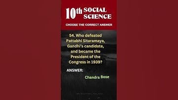 X-Standard Social Science | Choose the Correct Answer with Answers | Exam Preparation EM PART-6