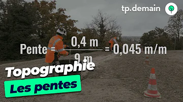 Comment calculer la pente d'évacuation ?