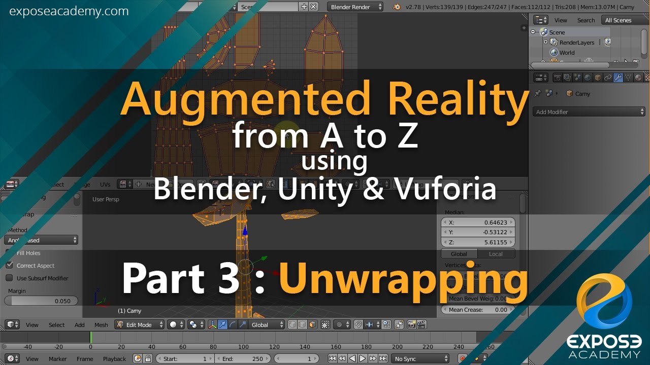 Augmented Reality from A to Z using Blender, Unity and Vuforia | part 3 ...