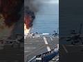 A 10 Thunderbolt II lands as Carrier Deck Explosion 🔥 #a10 #warship #deck #blast #navy #sim #attack