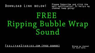 Ripping Bubble Wrap Free Sound Effect (Various Versions!)