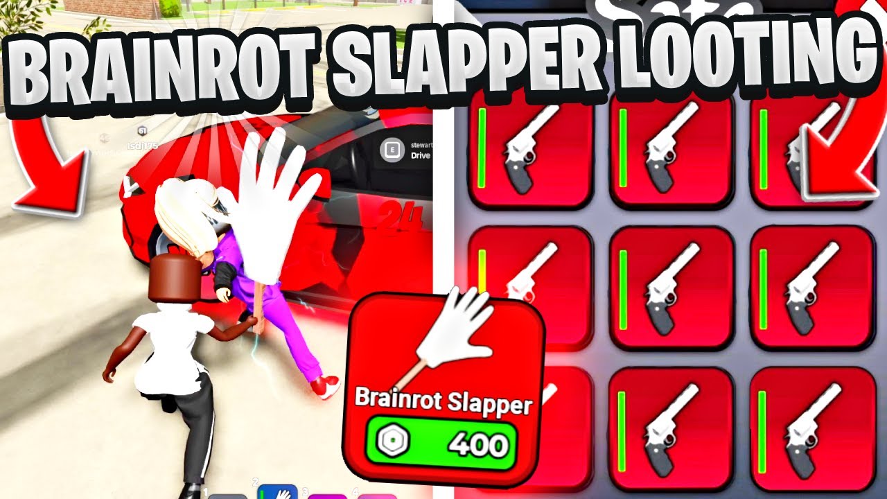 КРАУ ДОБЫЧУ МОЕГО ПРОТИВНИКА С ПОМОЩЬЮ BRAINROT SLAPPER В ROBLOX BLOCKSPIN