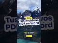 Cómo editar un PDF en Word fácil y rápido