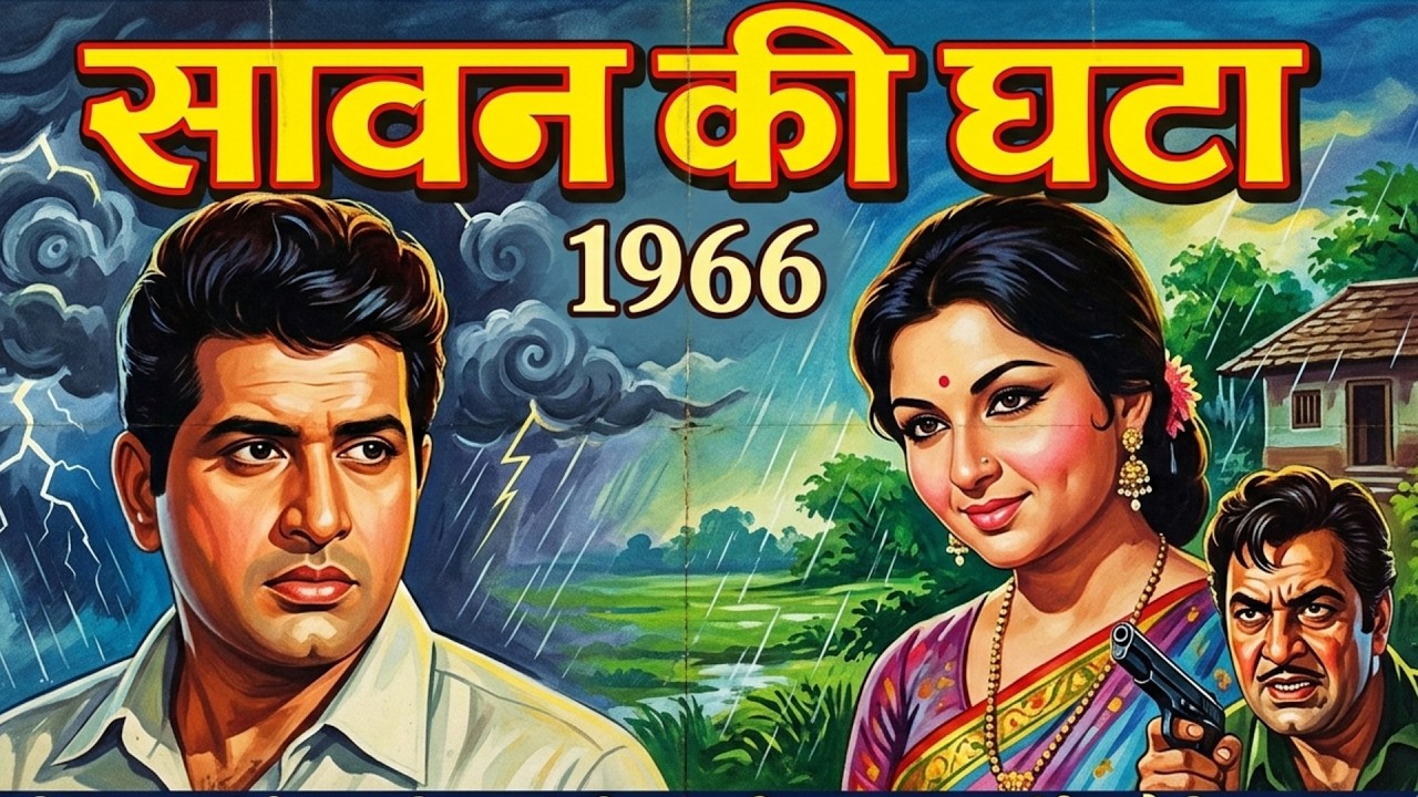 सावन की घटा (1966) | 60s की सुपरहिट रोमांटिक फिल्म | Manoj Kumar, Sharmila Tagore, Mumtaz