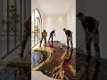 Luxury Metallic Epoxy Marble Floor Transformation | Black Ruby Red & Gold Mirror Gloss Bedroom |8KAI