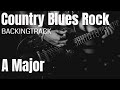 Country blues rock guitar backing track a major