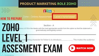 ZOHO Product Marketing LEVEL 1 ONLINE ASSESSMENT  | How to prepare | SYLLABUS for LEVEL 1| VERY EASY